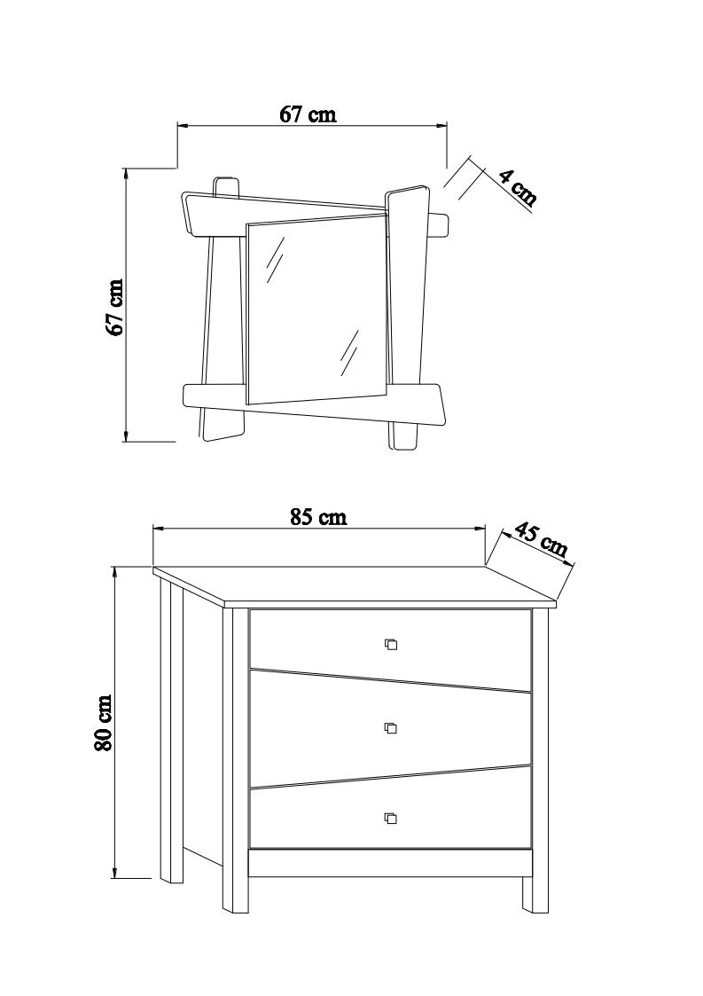 Piyano Mobilya Picasso Chiffonier