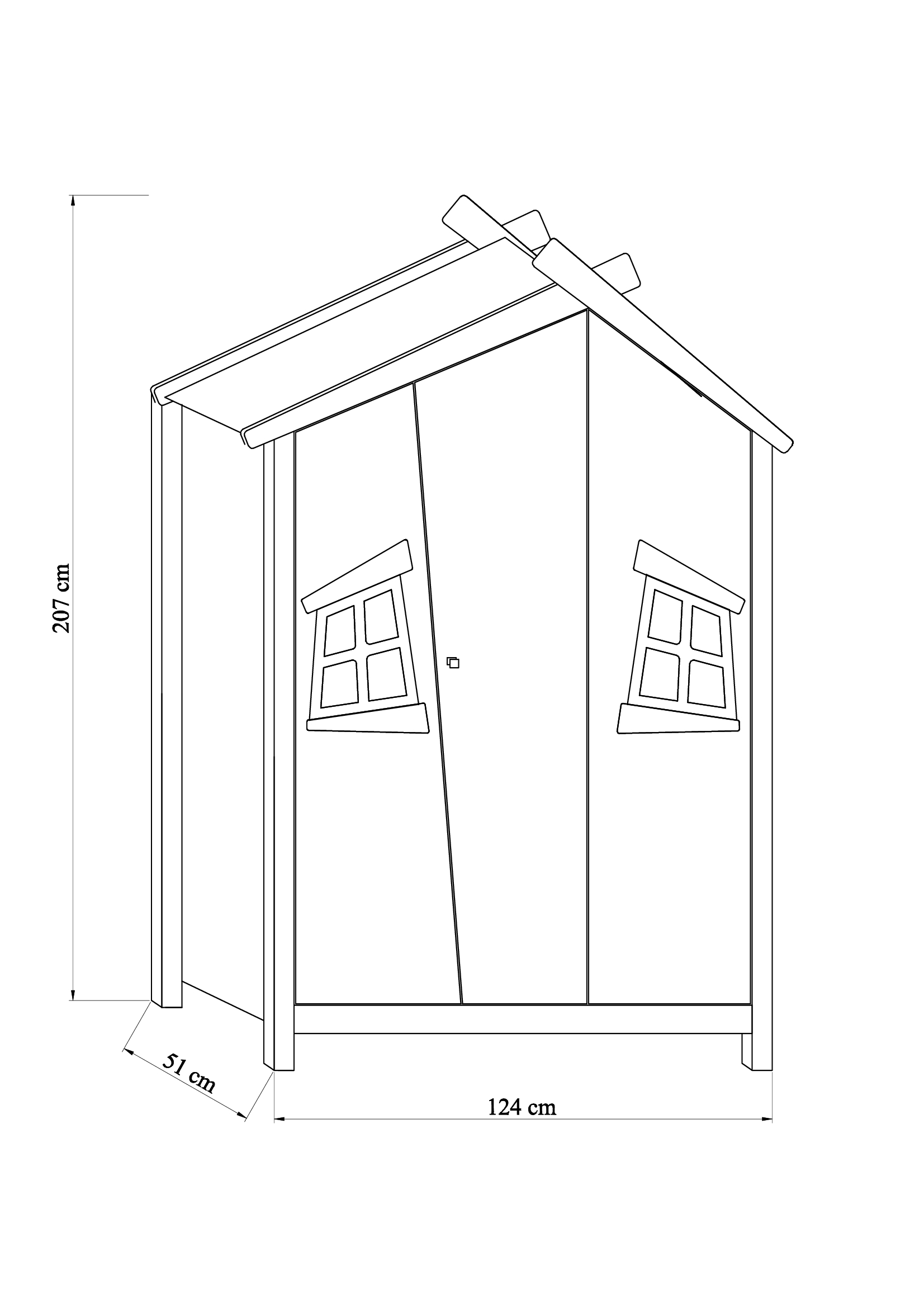 Piyano Mobilya Picasso 3 Door Wardrobe