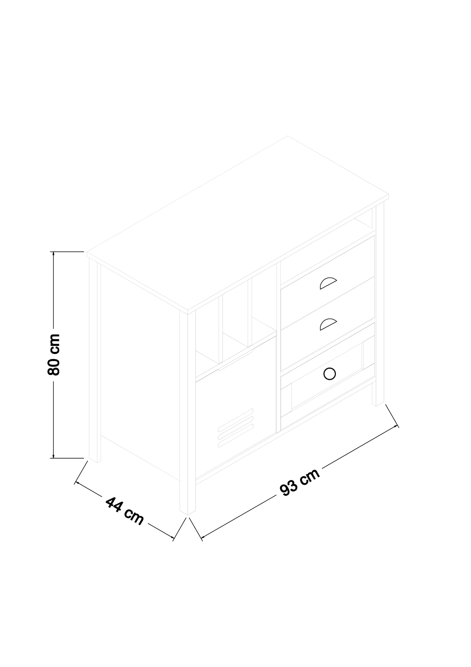 Piyano Mobilya Oscar Chiffonier