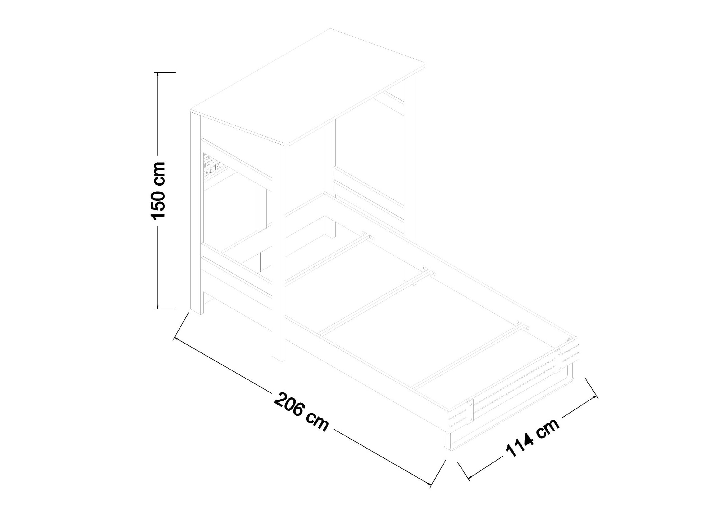 Piyano Mobilya Solider Bedstead