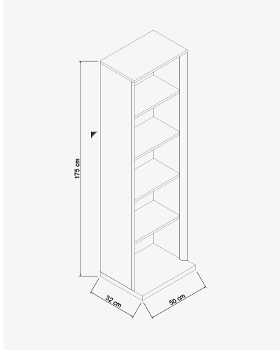 Piyano Mobilya Toledo Bookcase