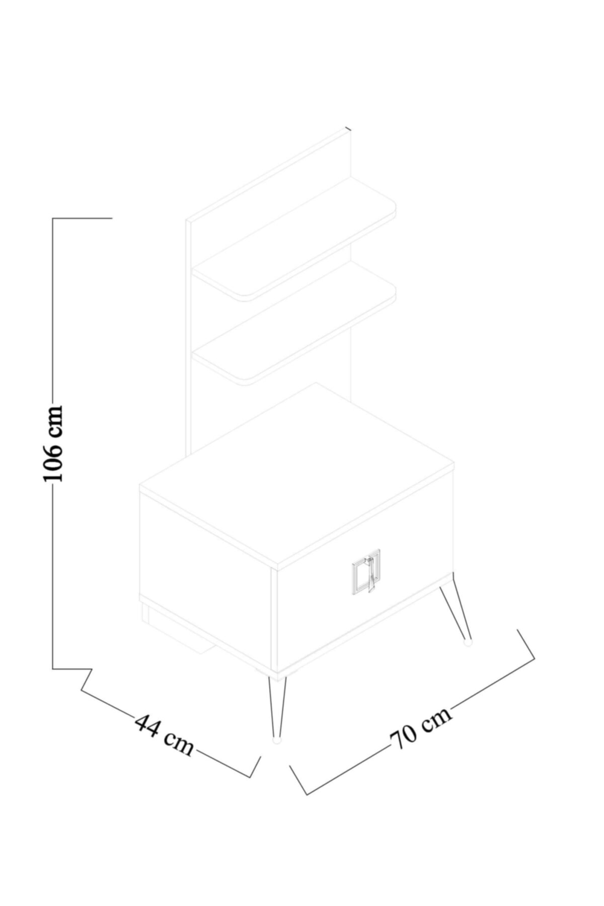 Piyano Mobilya Cannes Nightstand