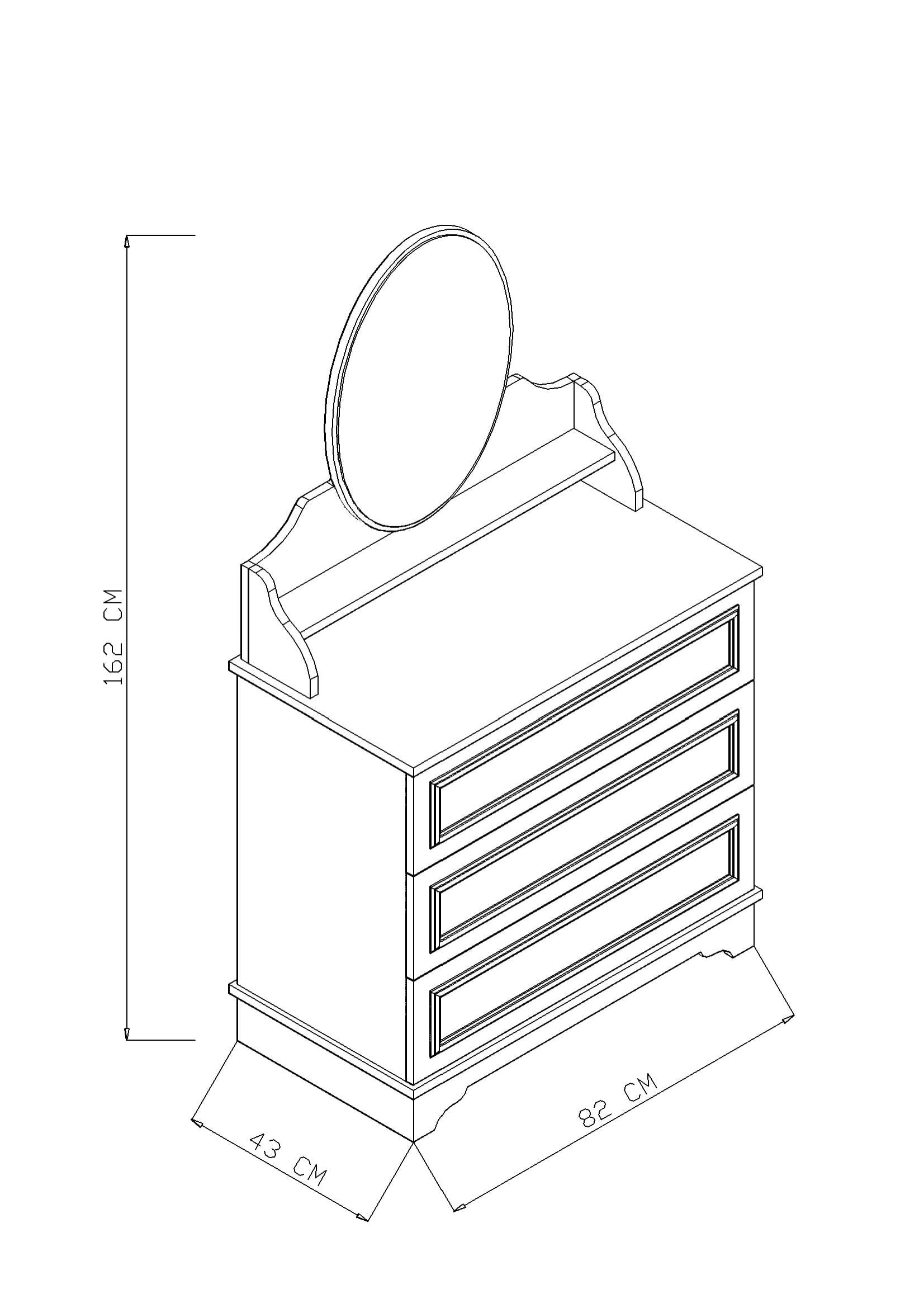 Piyano Mobilya Ayla Chiffonier