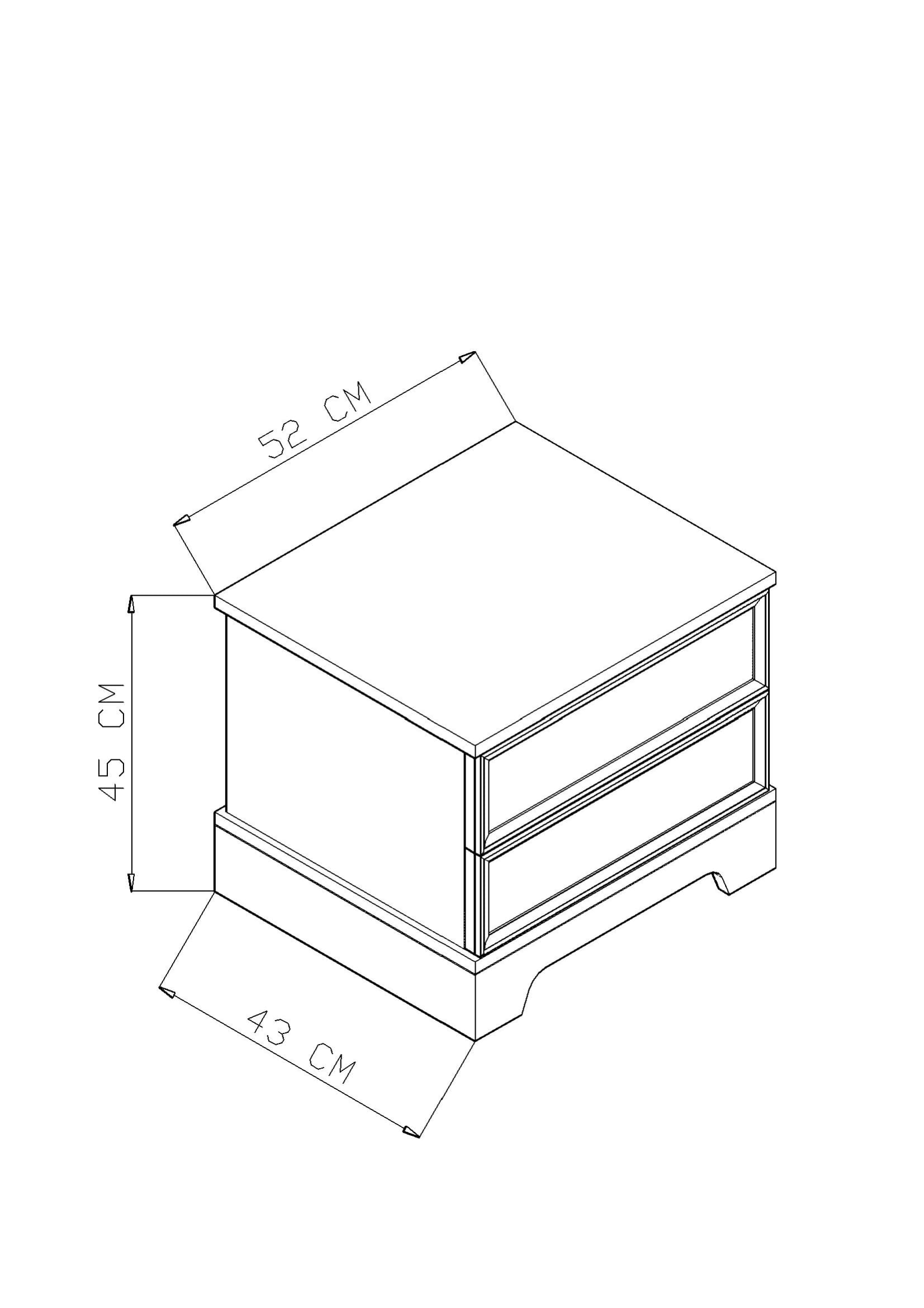 Piyano Mobilya Melis Nightstand