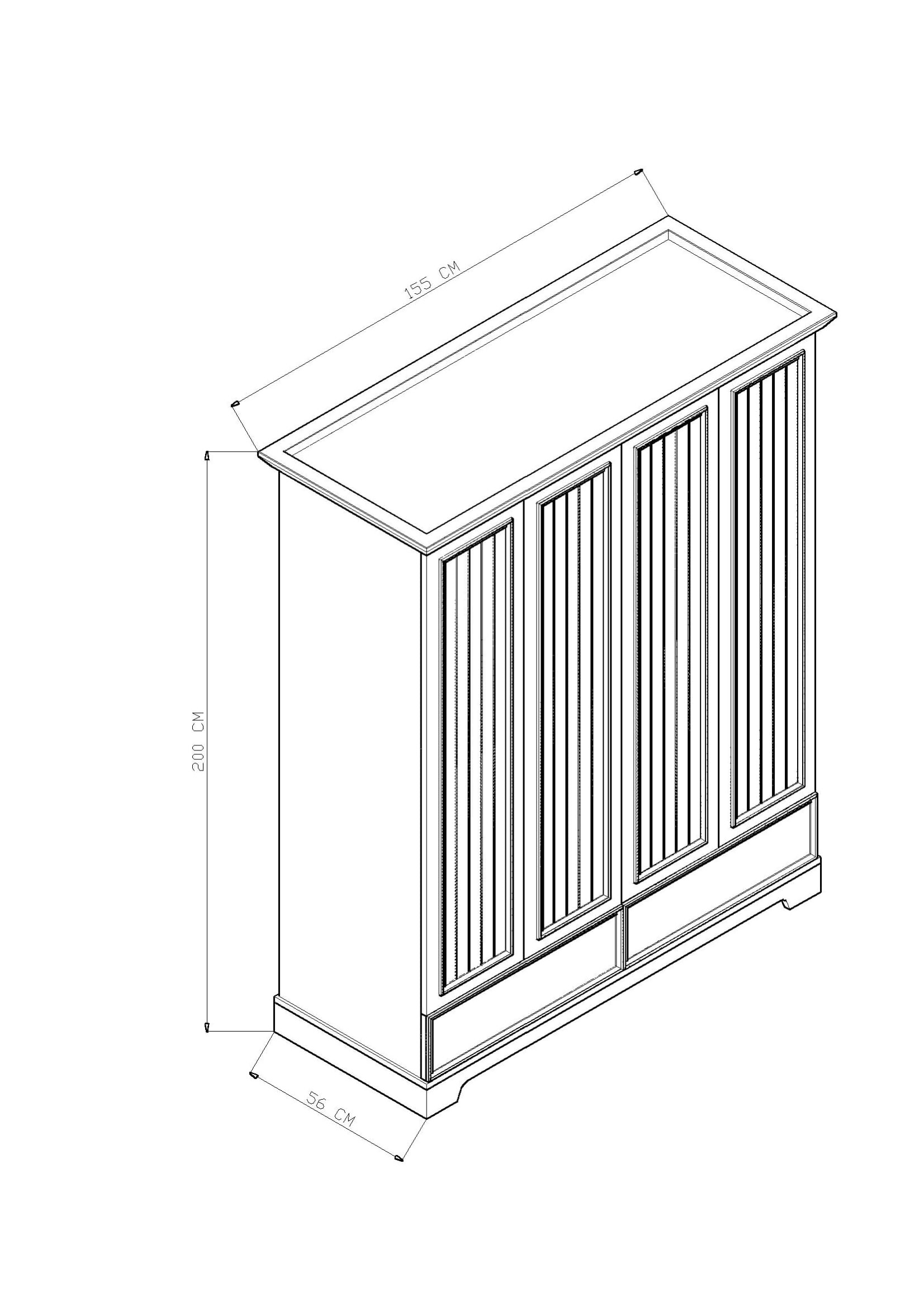 Piyano Mobilya Melis 4 Door Wardrobe