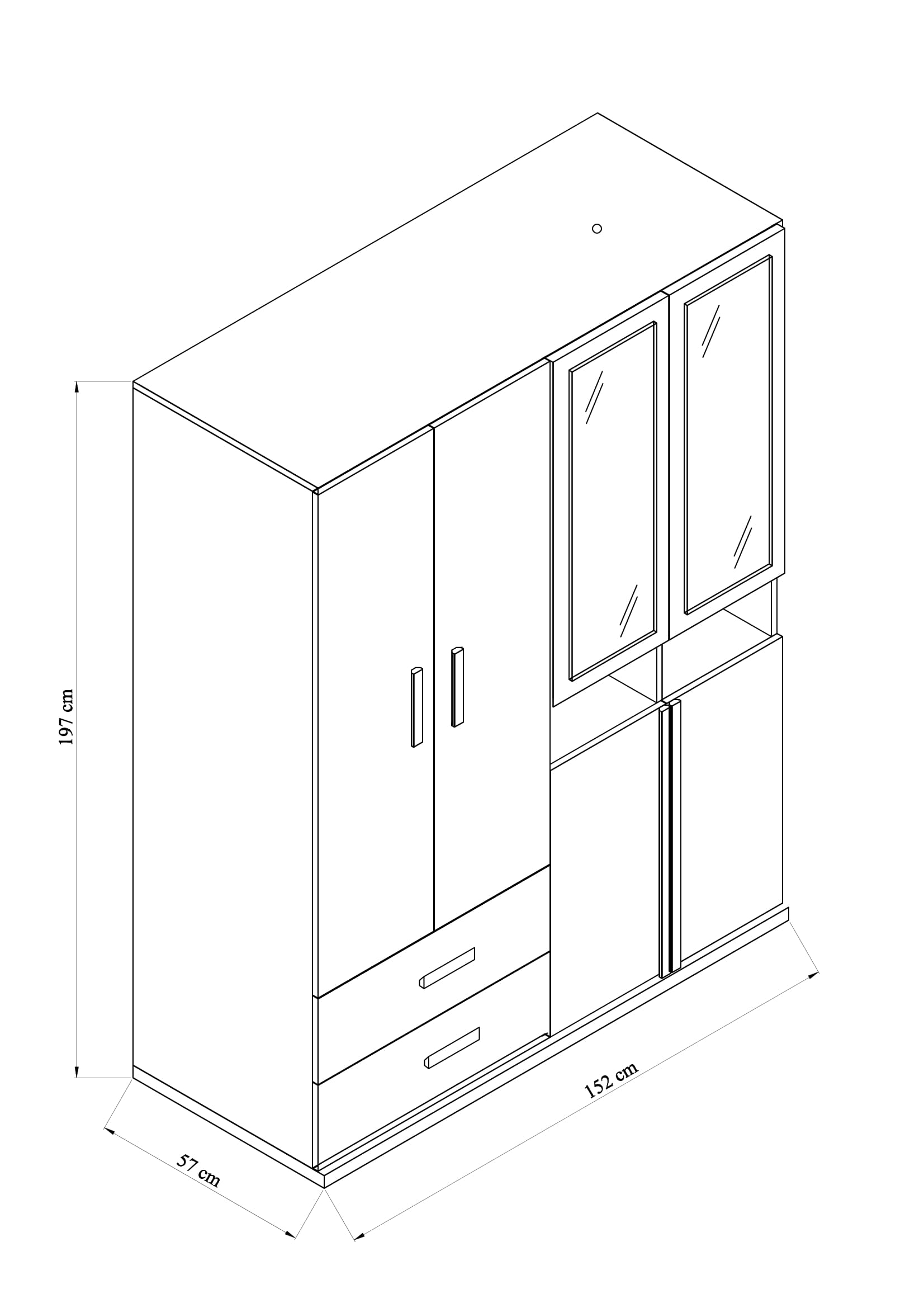 Piyano Mobilya Barbaros Wardrobe