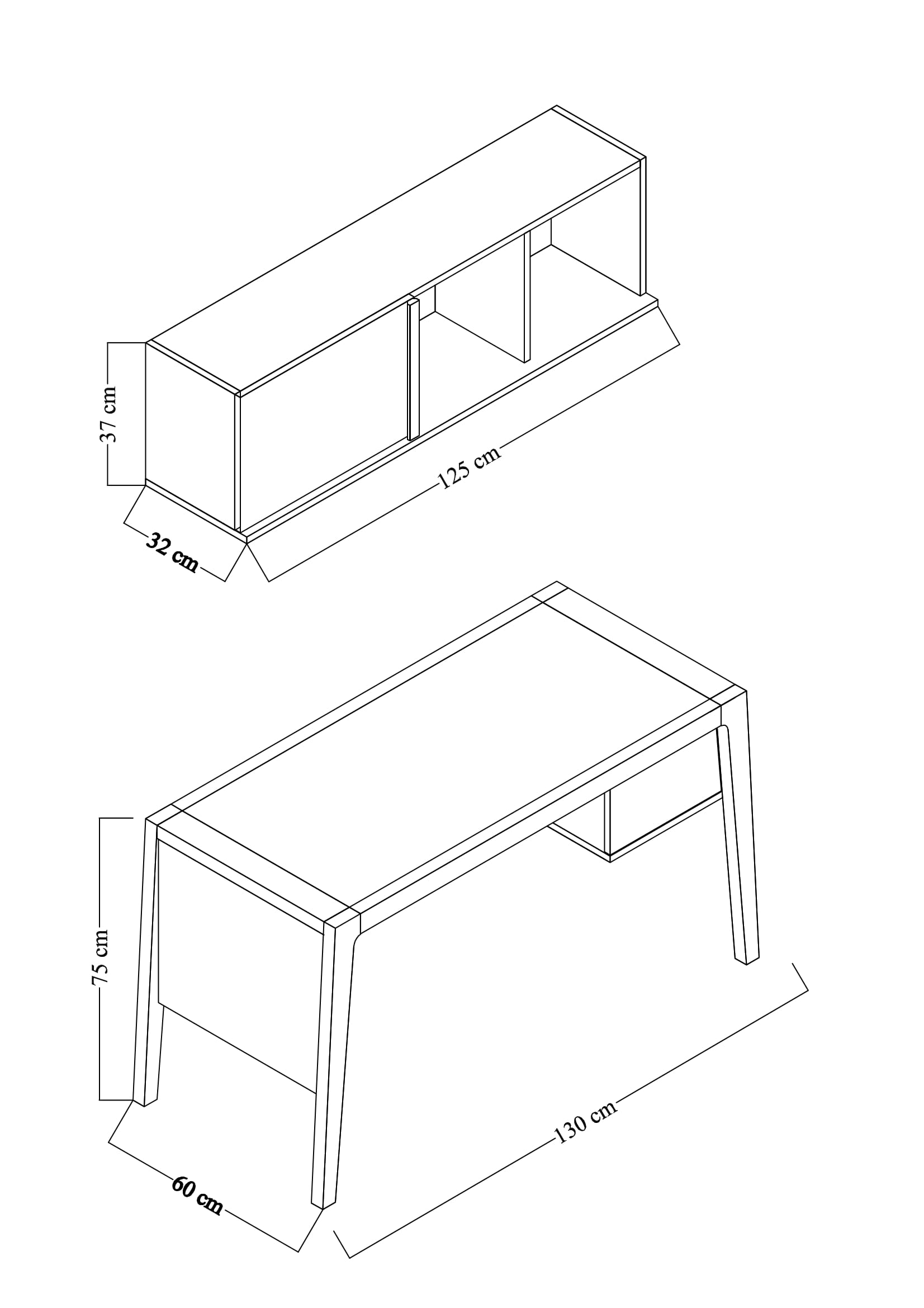 Piyano Mobilya Barbaros Study Desk